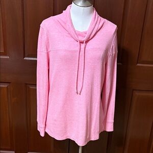 Talbots Pink Cowl Neck Sweatshirt